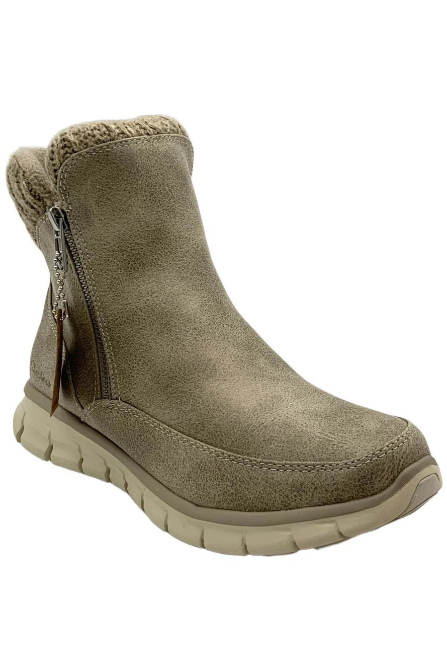 Skechers Synergy Water-Repellent Zip-Up Boots Lovely Collab Mushroom - Medium